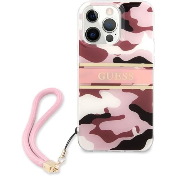 Hårdskal - Guess - iPhone 13 Pro Max - Rosa Camo - Stötskydd - Elegant