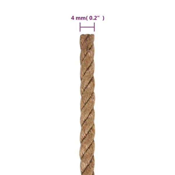 vidaXL Jute Rep 100 m Långt 4 mm Tjockt 153735