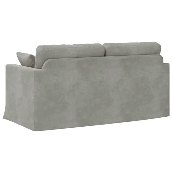 Ljusgrå Soffa 158 x 78 x 80 cm Sammet