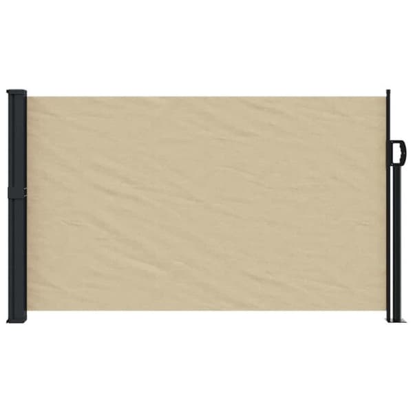 Retractable sidovinc - VIDAXL - 120x500 cm - Beige - 100% polyester - Manuell montering