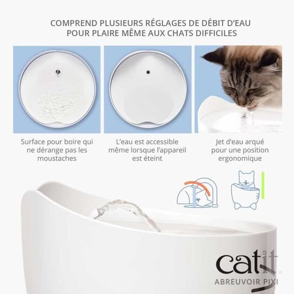 CAT IT Automatisk Cat vattenfontän - 2,5 L - Vit