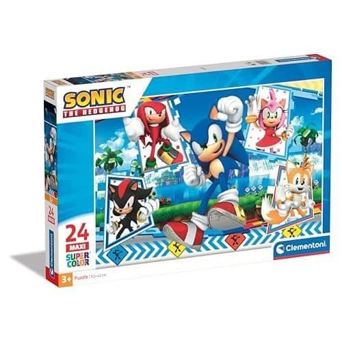 Barnpussel - CLEMENTONI - SUPERCOLOR SONIC - 24 Maxi-bitar - 3 år - Ekologiskt