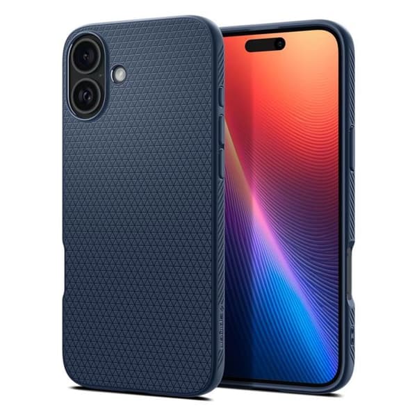 Spigen Liquid Air-fodral för iPhone 16 - Marinblå