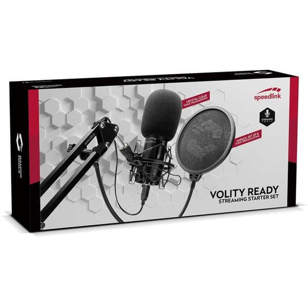 Streaming Kit - Speedlink - Volity Ready - Cardioid Mikrofon - Anti-Pop Filter - USB-A