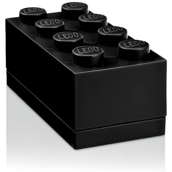 Förvaringslåda - LEGO Förvaring - Mini - 8 nubb - Svart - Plastisk