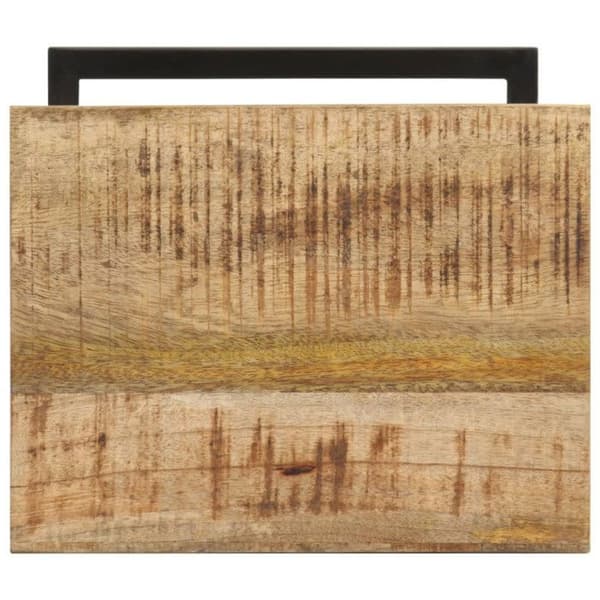 vidaXL Sidobord 2 st 31,5x24,5x64,5 cm Rå mangoträ