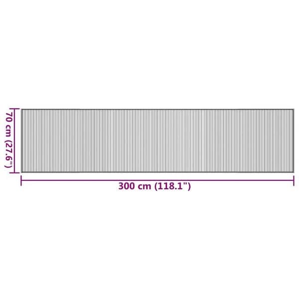 vidaXL Rektangulär matta brun 70x300 cm bambu 376878
