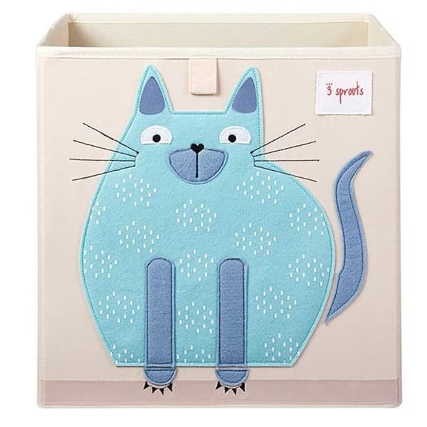 Förvaringslåda - 3 SPROUTS - 30x30x30cm - Beige/Vit - Papp/Papper - Barn