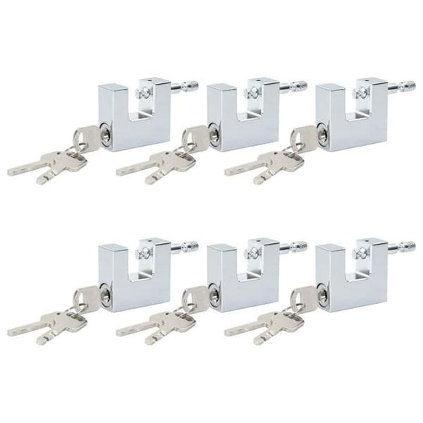 Centralsystem Vidaxl Lås 6 st Silver 5 x 1,9 x 4,5 cm Järn