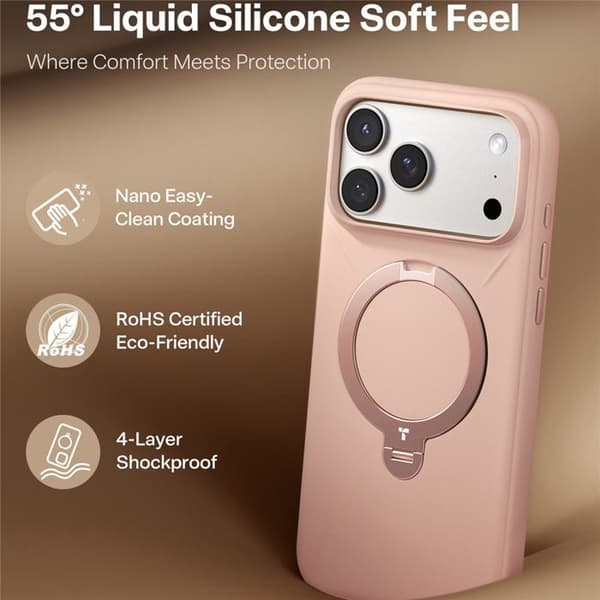 Coque Torras QPRO Silikonserie för iPhone 17 Pro - Rosa