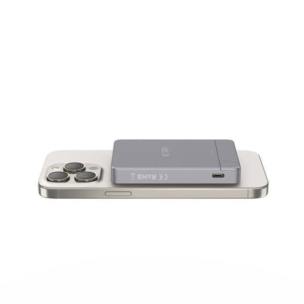 MagSafe externbatteri Tech-Protect PB14 5000 mAh Pop-up Grå sidereal Vit