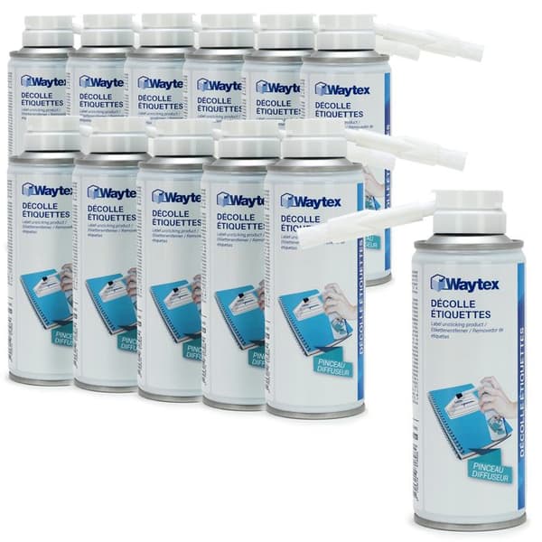 Etikettavlägsnare - Waytex - 12-pack - 200ml - Diffuserpensel - Effektiv på olika material