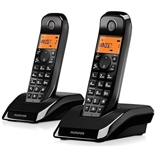 Motorola S1202 Duo fast telefon Svart Vit - -