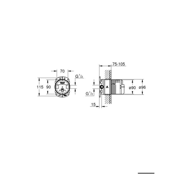 Grohe - Rainshower Universal dold kropp 1/2 (26484000)