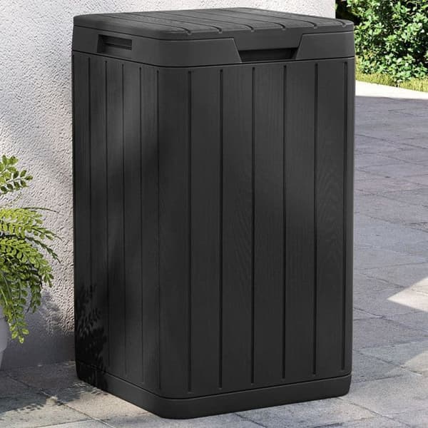 Utomhus soptunna antracit 38x38x65 cm PP