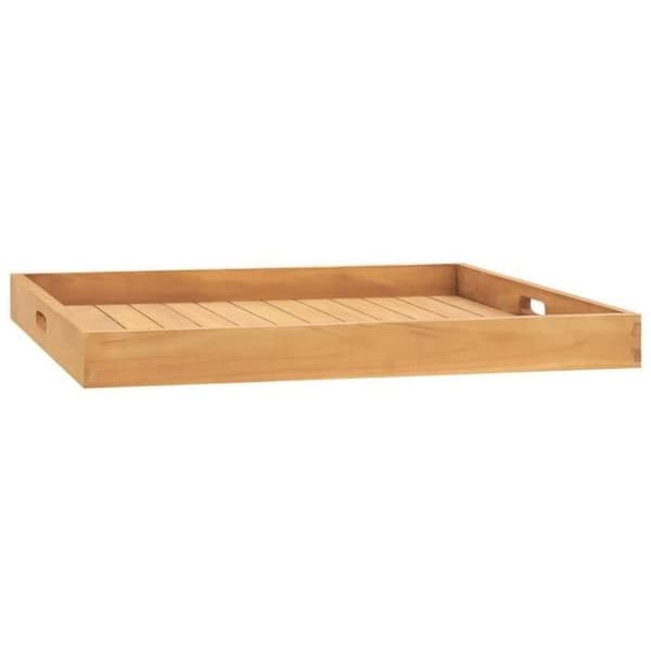 vidaXL Serveringsbricka 70x70 cm Massiv teak