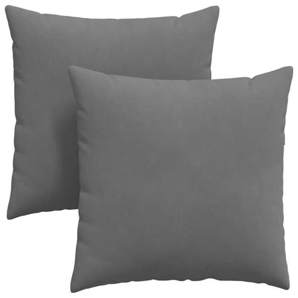Coussin Vidaxl Soffkuddar 2 st Mörkgrå 80 x 80 cm tyg