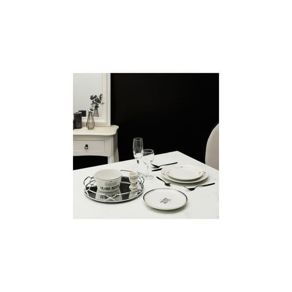 Plateau - HEM DECO FABRIK - Spegel - Silverfärgad - Rund - D30 cm