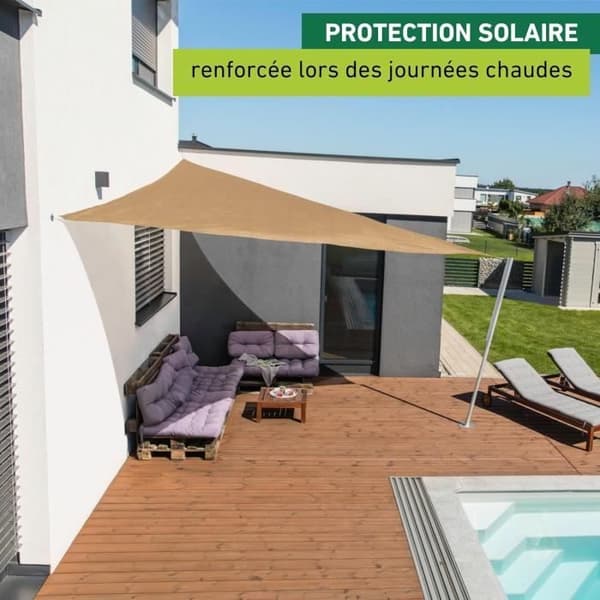 Skuggsegling - WINDHAGER - Capri 10751 - Triangulär 4 x 4 m - PEHD 225 g/m² - Absorption 90% UV