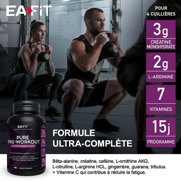 EAFIT Pure Pre-Workout - Röda bär - 330g