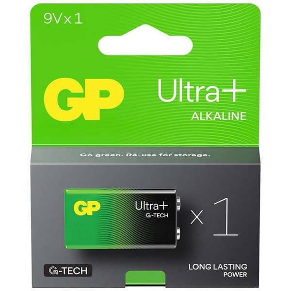 GP Ultra Plus Pile 6LR61 (9V) alkaliska 9 V 1 st