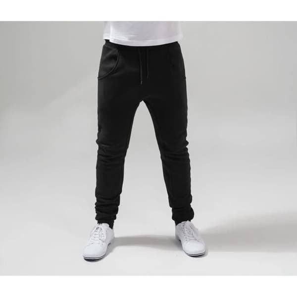 Bygg ditt varumärke Heavy Deep Crotch Sweatpants Herr, Svart, S