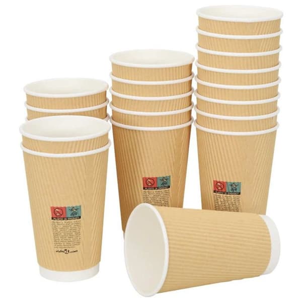 Papperskaffekoppar 500 st 16oz 400ml brun