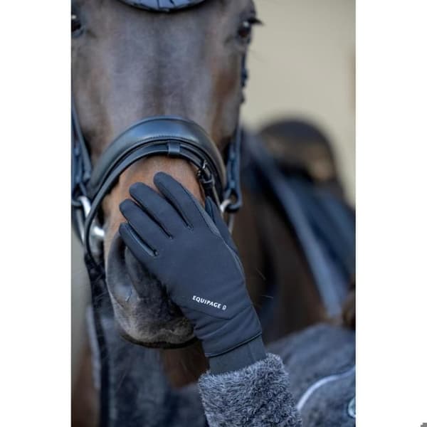 Ridhandskar dam Equipage Vica - svart
