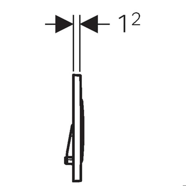 Spolplatta 3/6L GEBERIT Sigma20 - Matt Svart/Blank Krom
