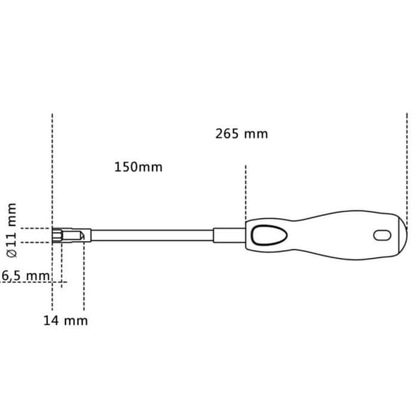 Beta Tools Mutterdragare 943FL 7 mm 009430307