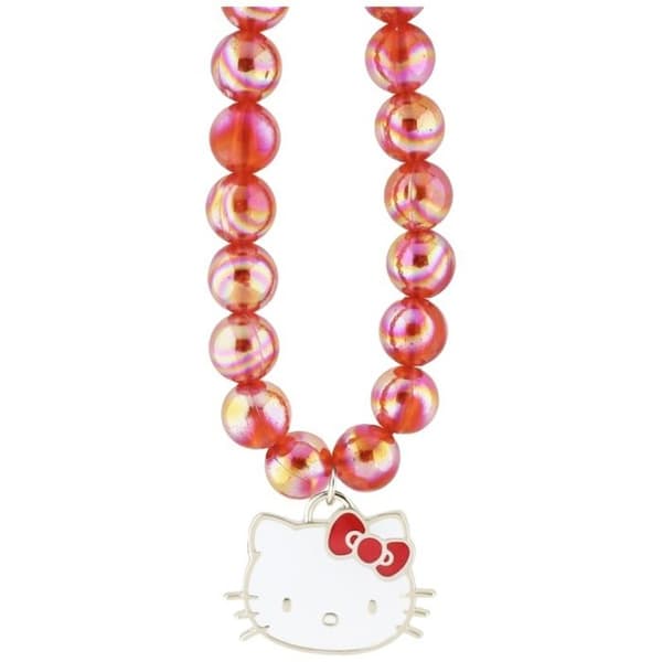 Charm för telefon Hello Kitty Pearls Kitty Head (röd)