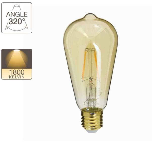 LED Edison-lampa - XANLITE - E27 bas - 3,8W - Varmvit