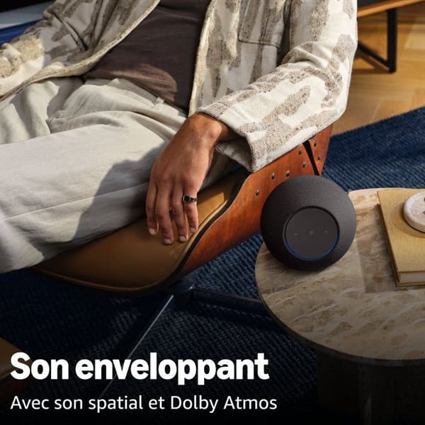 Ansluten högtalare - AMAZON - Echo Studio - 1 baslåda 95 + 3 högtalare - Wi-Fi - Grafit