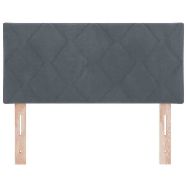 vidaXL Sänggavel Mörkgrå 90 cm Sammet 42007223