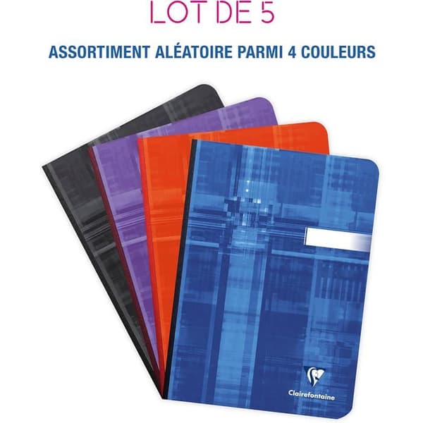 Anteckningsböcker - CLAIREFONTAINE - 9542C - A5 - 192 sidor - Papper 90 g