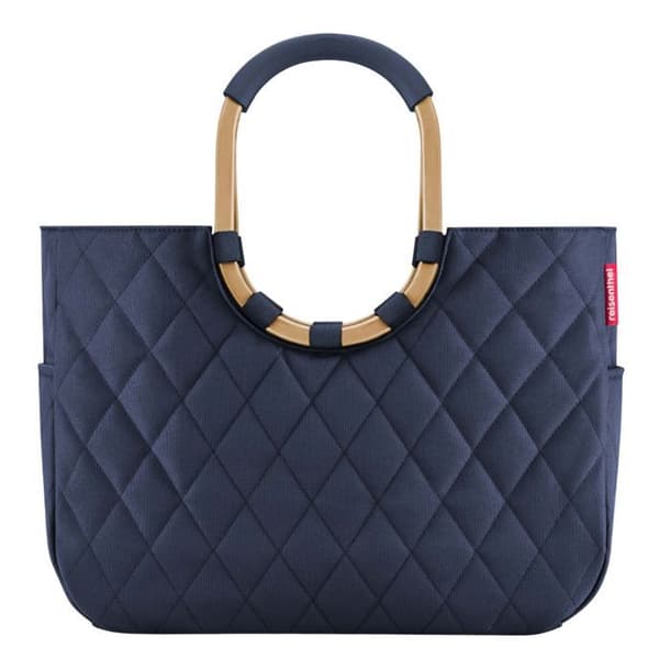 Säckshoppingväska - reisenthel - Loopshopper L - Mörkblå guld - 25L - Vadderat handtag