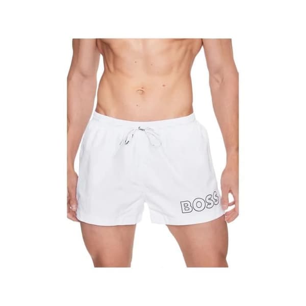 Baddräkt - Boss - Man - tryck B - Vit - Polyester