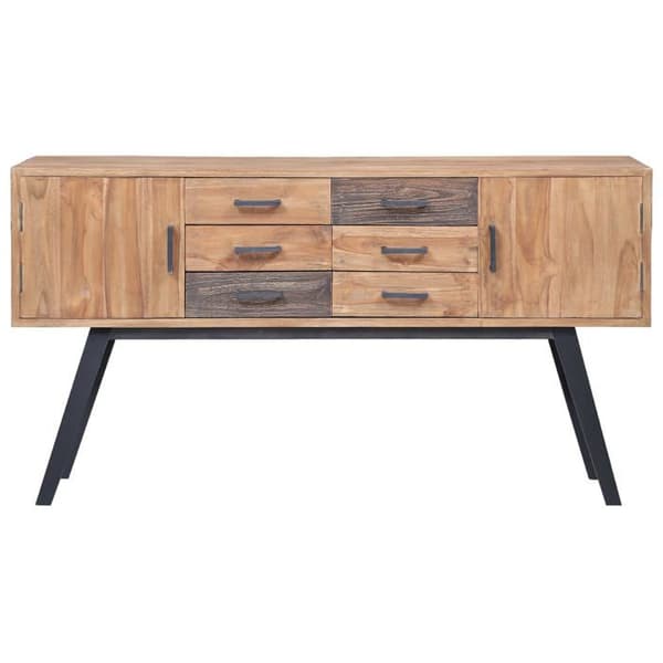 vidaXL Sidoskåp 110x30x75 cm Solid teak 285314