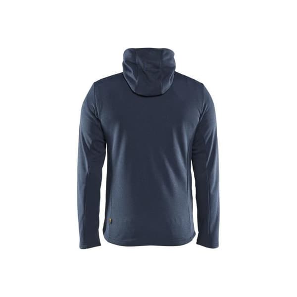 BLAKLADER Numbe ziphoodie - Herr - Blå - Polyester - Reflekterande band