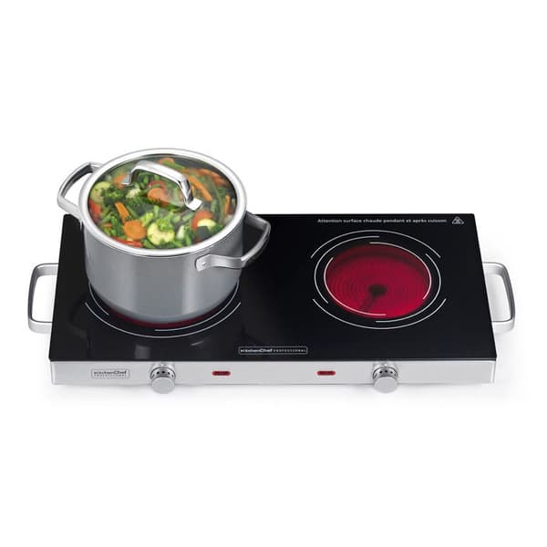Kökskock Réchaud vitroceramique 2 brännare 2800w - KCPPV2800