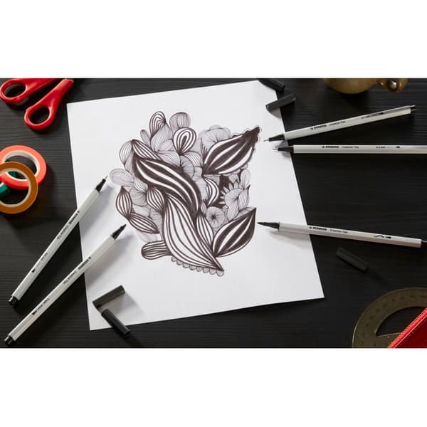 Metallåda x 30 STABILO Creative Tips - pastellfärger