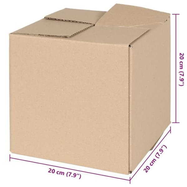 Fällbar låda 50 st 20x20x20 cm Kartong