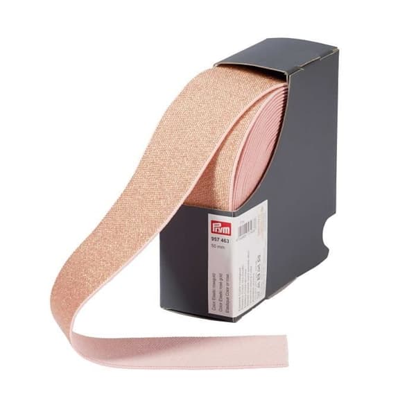 Elastisk - PRYM - 50 mm - Polyester - Guldrosé - 8 x 6 x 3 cm