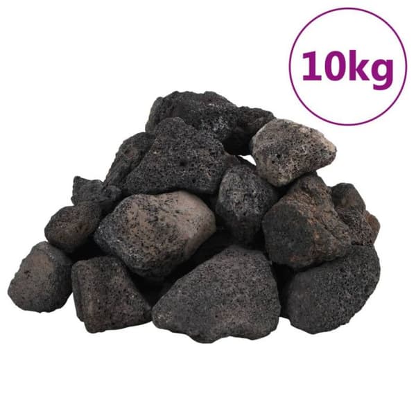 Vulkaniska stenar 10 kg svart 5 8 cm