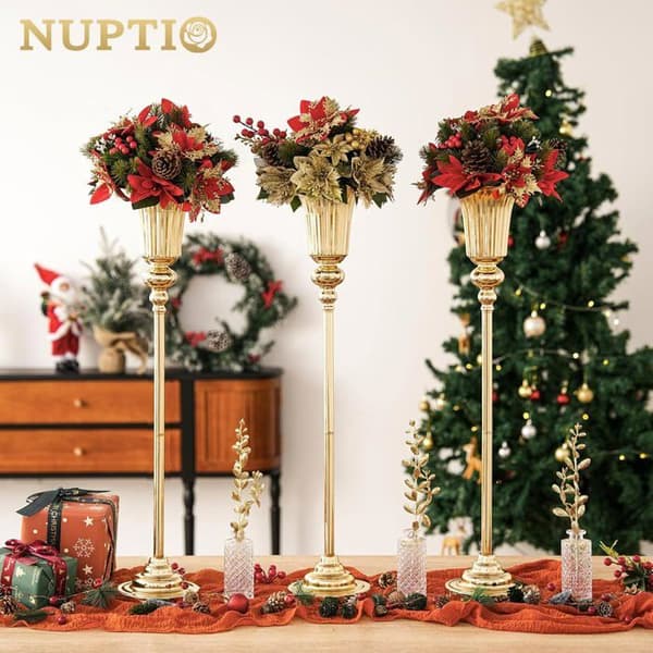 Vas Trompette NUPTIO 2 Delar 77.5cm Guld - Elegant Blomsterstöd för Bröllop