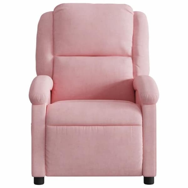 vidaXL Recliner Stol Rosa Sammet 371801