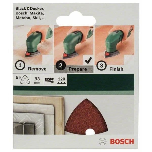 Accessoarer för slippapper till Delta-slipmaskiner - BOSCH - 5-pack G120