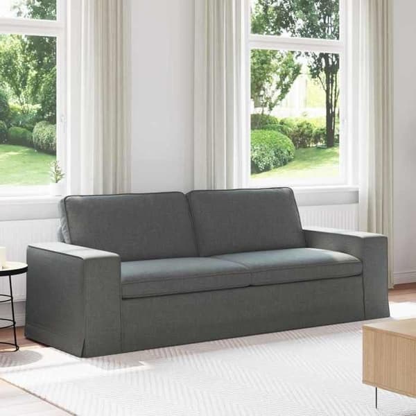 Mörkgrå Soffa 222 x 80 x 82 cm Metall