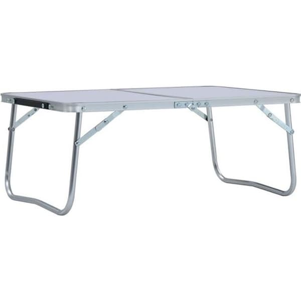 vidaXL Fällbart Campingbord Vit Aluminium 60x40 cm
