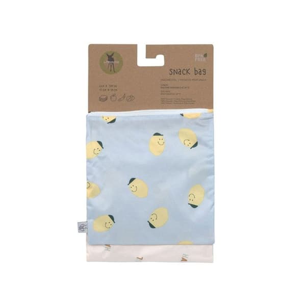 Set med 2 snackpåsar Happy Fruits Citron - LASSIG